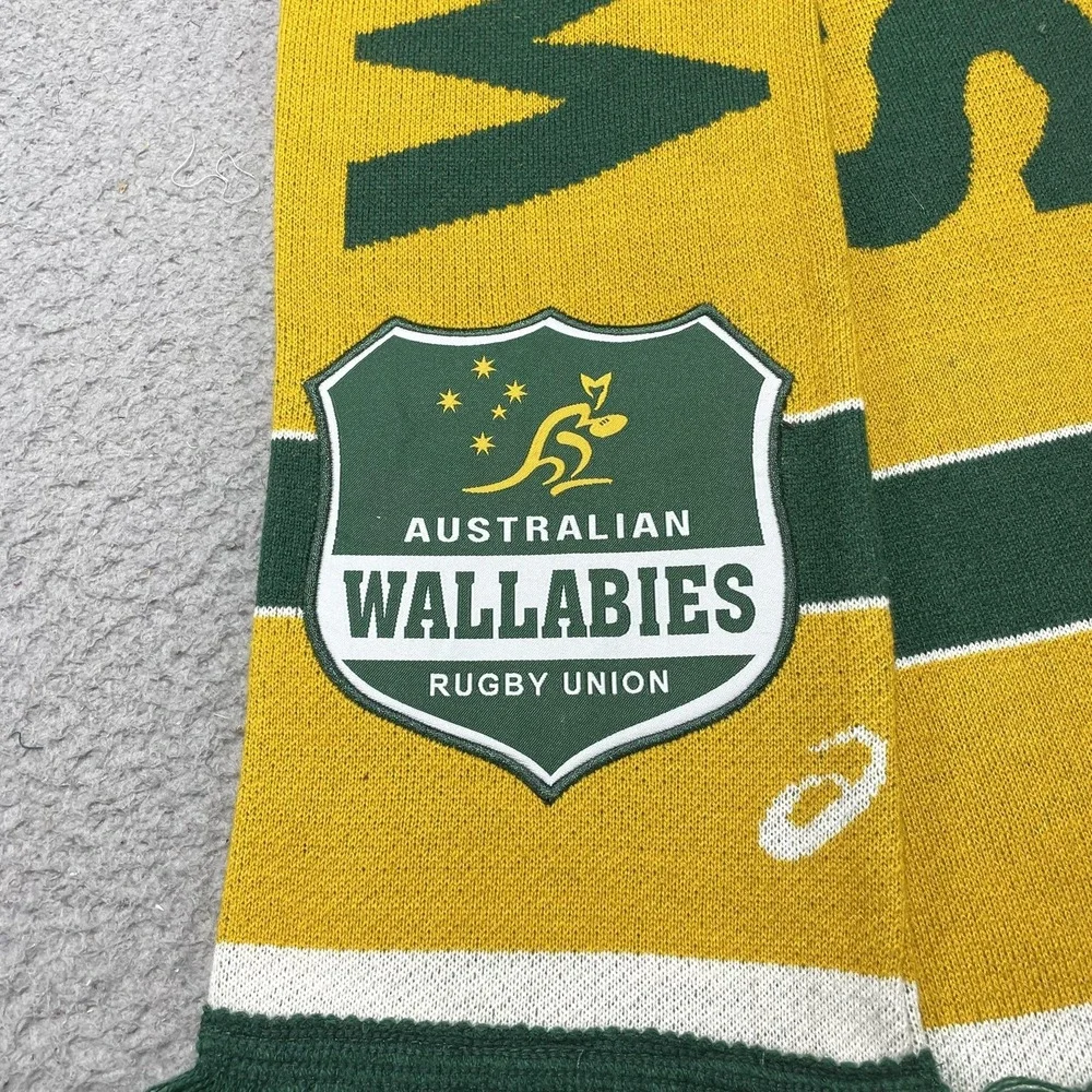 Australia Wallabies Scarf Mens One Size‎ Gold Rugby Union Asics Supporter